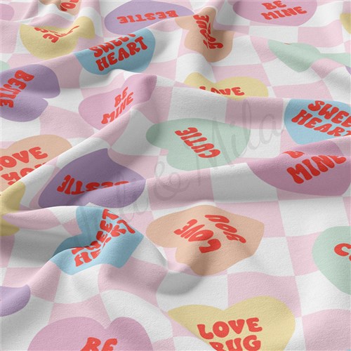 Valentine's Day Double Brushed Polyester Fabric Jersey Stretchy Soft Polyester Stretch Fabric