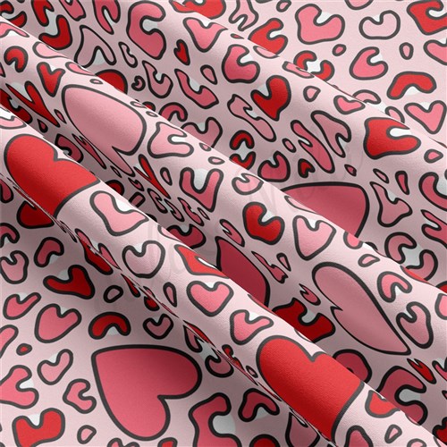 Valentine's Day Double Brushed Polyester Fabric Jersey Stretchy Soft Polyester Stretch Fabric