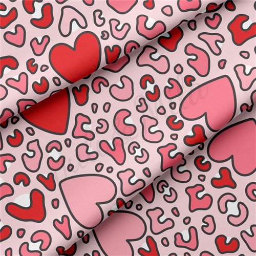 Valentine's Day Double Brushed Polyester Fabric Jersey Stretchy Soft Polyester Stretch Fabric