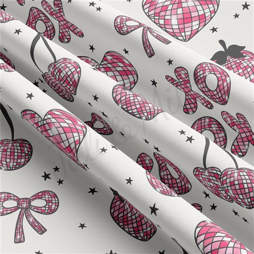 Valentine's Day Double Brushed Polyester Fabric Jersey Stretchy Soft Polyester Stretch Fabric