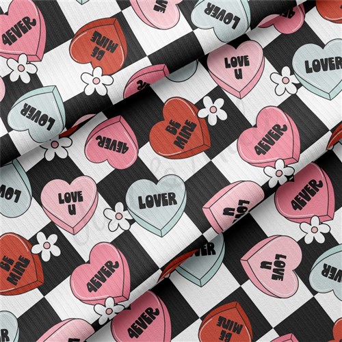 Valentine's Day Rib Knit Fabric, RBK2306 & Get a Free $89.99 Embroidery Bundle