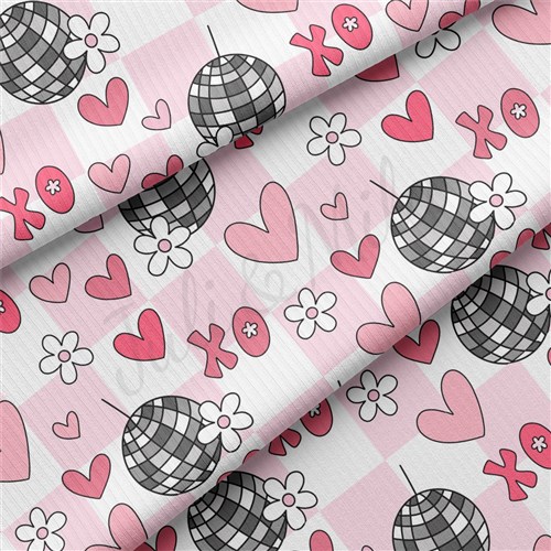 Valentine's Day Rib Knit Fabric, RBK2315 & Get a Free $89.99 Embroidery Bundle