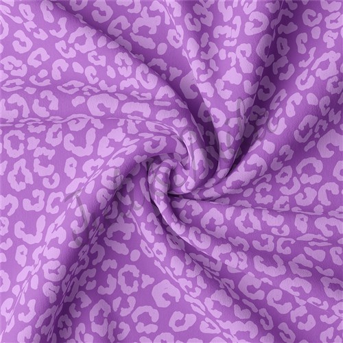 DBPvioletleopard Double Brushed Polyester Fabric Jersey Stretchy Soft Polyester Stretch Fabric