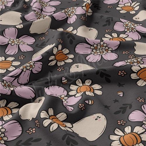 Halloween Autumn Fall Double Brushed Polyester Fabric Jersey Stretchy Soft Polyester Stretch Fabric
