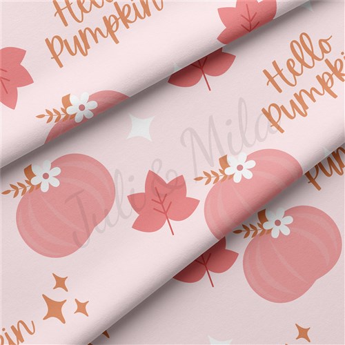 Pumpkin Fall Double Brushed Polyester Fabric Jersey Stretchy Soft Polyester Stretch Fabric