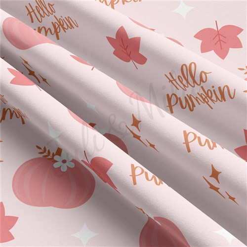 Pumpkin Fall Double Brushed Polyester Fabric Jersey Stretchy Soft Polyester Stretch Fabric