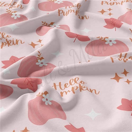Pumpkin Fall Double Brushed Polyester Fabric Jersey Stretchy Soft Polyester Stretch Fabric