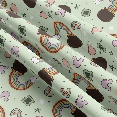 St. Patrick's Day Double Brushed Polyester Fabric Jersey Stretchy Soft Polyester Stretch Fabric