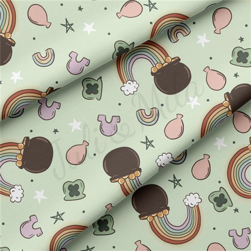 St. Patrick's Day Double Brushed Polyester Fabric Jersey Stretchy Soft Polyester Stretch Fabric