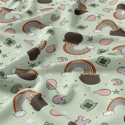 St. Patrick's Day Double Brushed Polyester Fabric Jersey Stretchy Soft Polyester Stretch Fabric