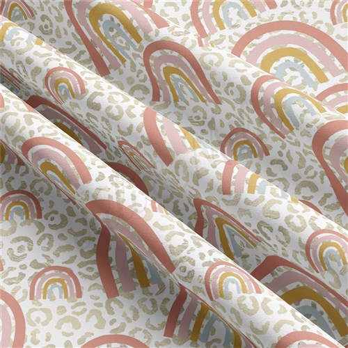 Rainbows Double Brushed Polyester Fabric Jersey Stretchy Soft Polyester Stretch Fabric