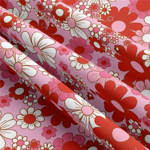 Valentine's Day Double Brushed Polyester Fabric Jersey Stretchy Soft Polyester Stretch Fabric