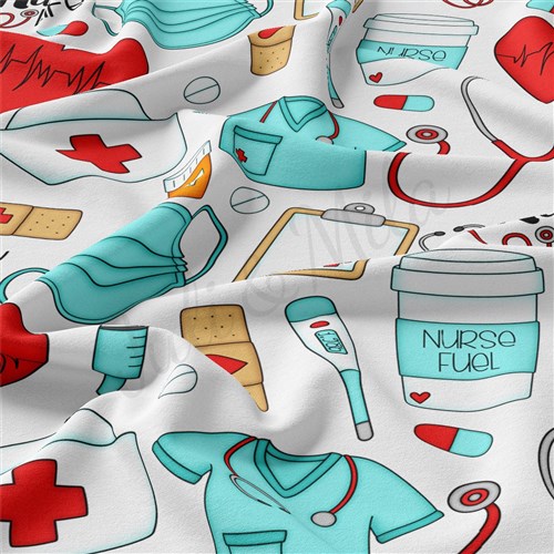 Nurse Double Brushed Polyester Fabric Jersey Stretchy Soft Polyester Stretch Fabric