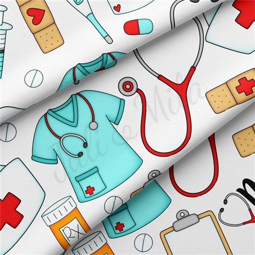 Nurse Double Brushed Polyester Fabric Jersey Stretchy Soft Polyester Stretch Fabric