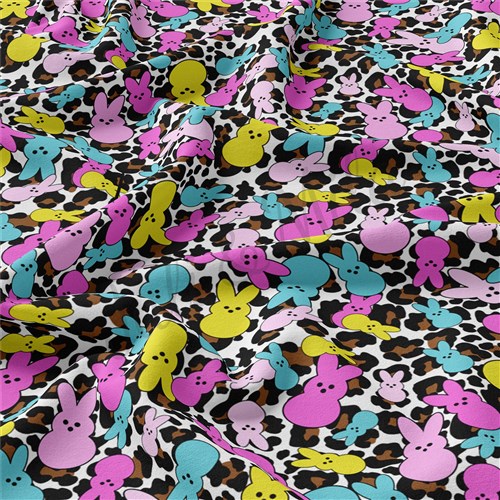 Easter Double Brushed Polyester Fabric Jersey Stretchy Soft Polyester Stretch Fabric