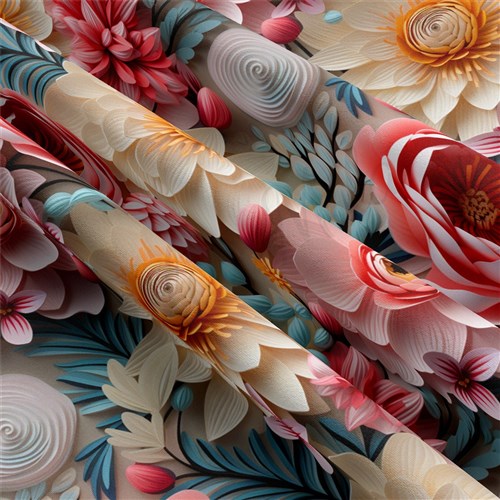 Embroidery Floral Double Brushed Polyester Fabric Jersey Stretchy Soft Polyester Stretch Fabric