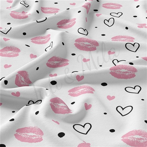 Valentine's Day Double Brushed Polyester Fabric Jersey Stretchy Soft Polyester Stretch Fabric