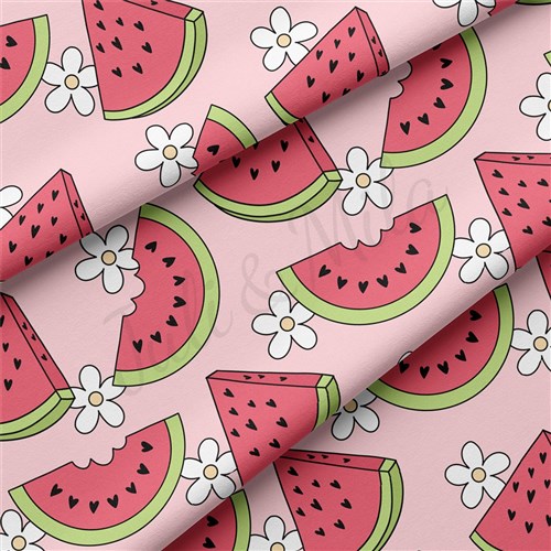 Watermelon Double Brushed Polyester Fabric Jersey Stretchy Soft Polyester Stretch Fabric