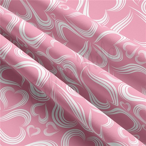 Valentine's Day Double Brushed Polyester Fabric Jersey Stretchy Soft Polyester Stretch Fabric