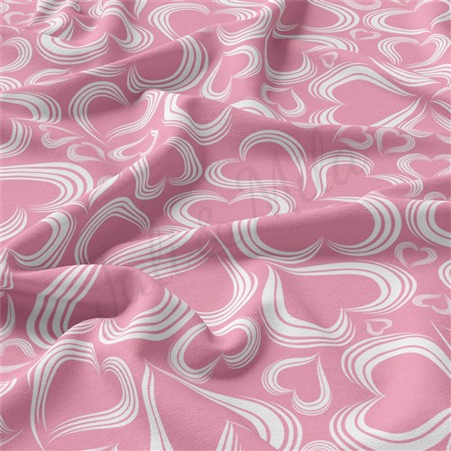 Valentine's Day Double Brushed Polyester Fabric Jersey Stretchy Soft Polyester Stretch Fabric