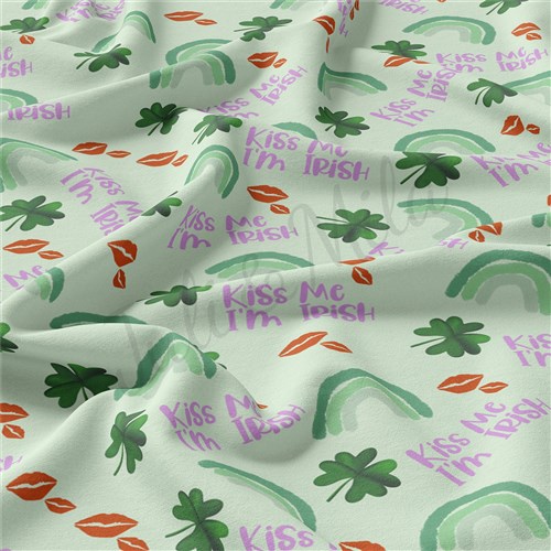 St. Patrick's Day Double Brushed Polyester Fabric Jersey Stretchy Soft Polyester Stretch Fabric
