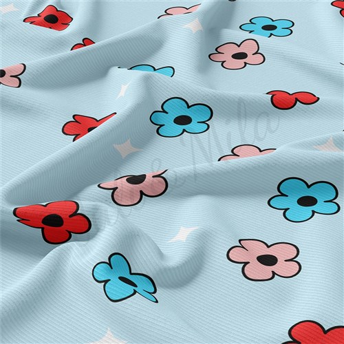 4th of July Patriotic Rib Knit Fabric, RBK1803 & Get a Free $89.99 Embroidery Bundle