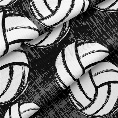 Volleyball Rib Knit Fabric, RBK1987 & Get a Free $89.99 Embroidery Bundle