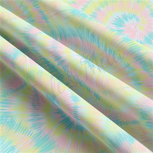 Tie Dye Double Brushed Polyester Fabric Jersey Stretchy Soft Polyester Stretch Fabric