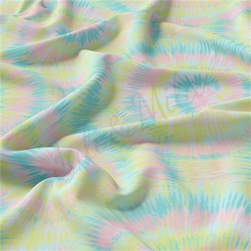 Tie Dye Double Brushed Polyester Fabric Jersey Stretchy Soft Polyester Stretch Fabric