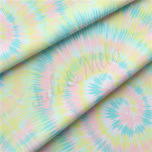 Tie Dye Double Brushed Polyester Fabric Jersey Stretchy Soft Polyester Stretch Fabric
