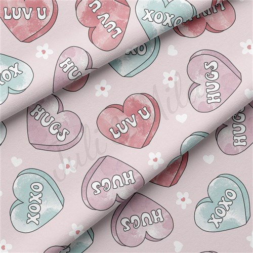 Valentine's Day Double Brushed Polyester Fabric Jersey Stretchy Soft Polyester Stretch Fabric