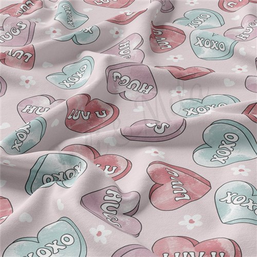 Valentine's Day Double Brushed Polyester Fabric Jersey Stretchy Soft Polyester Stretch Fabric