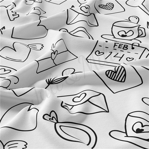 Valentine's Day Double Brushed Polyester Fabric Jersey Stretchy Soft Polyester Stretch Fabric
