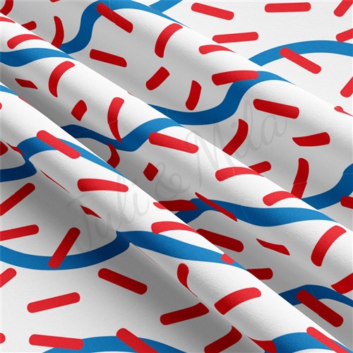 4th of July Patriotic Double Brushed Polyester Fabric Jersey Stretchy Soft Polyester Stretch Fabric