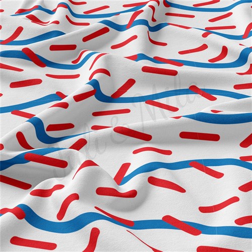 4th of July Patriotic Double Brushed Polyester Fabric Jersey Stretchy Soft Polyester Stretch Fabric