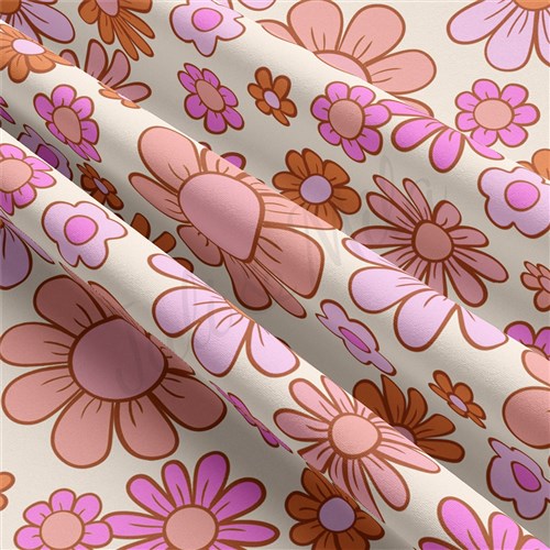 Floral Double Brushed Polyester Fabric Jersey Stretchy Soft Polyester Stretch Fabric