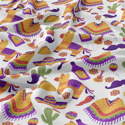 Cinco De Mayo Double Brushed Polyester Fabric Jersey Stretchy Soft Polyester Stretch Fabric