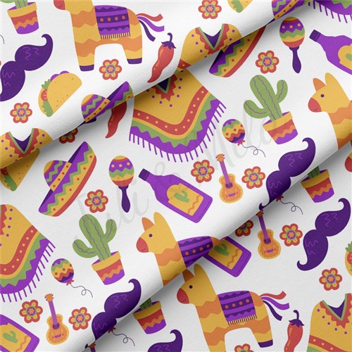 Cinco De Mayo Double Brushed Polyester Fabric Jersey Stretchy Soft Polyester Stretch Fabric