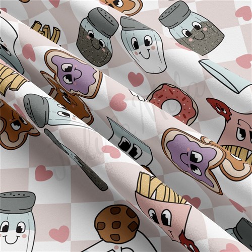 Valentine's Day Double Brushed Polyester Fabric Jersey Stretchy Soft Polyester Stretch Fabric