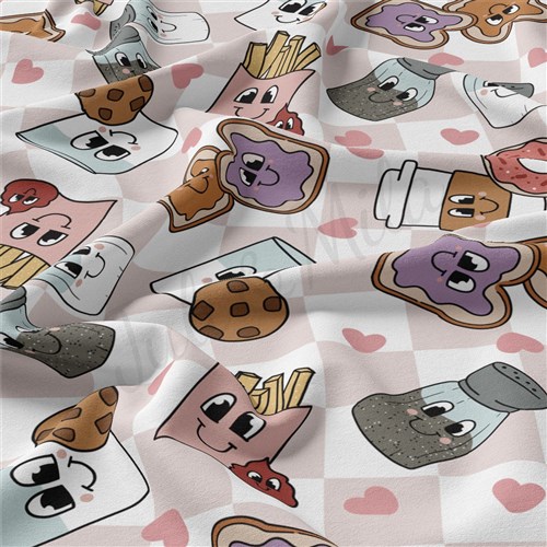 Valentine's Day Double Brushed Polyester Fabric Jersey Stretchy Soft Polyester Stretch Fabric