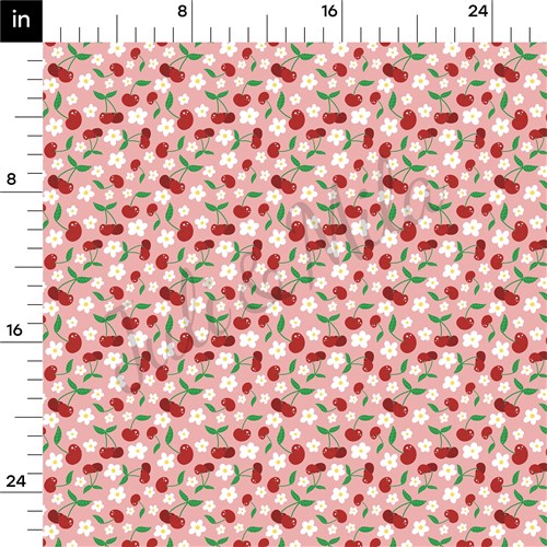 Cherries Cherry Double Brushed Polyester Fabric Jersey Stretchy Soft Polyester Stretch Fabric