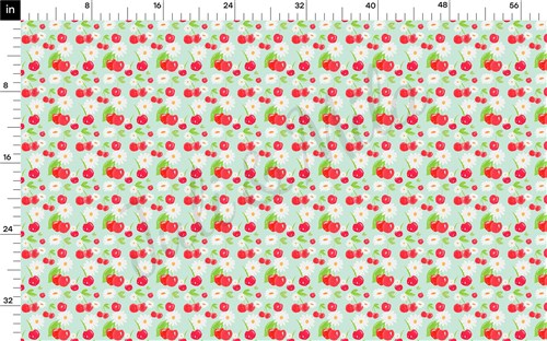 Cherries Cherry Double Brushed Polyester Fabric Jersey Stretchy Soft Polyester Stretch Fabric