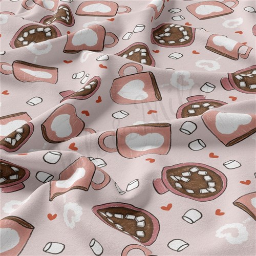 Valentine's Day Double Brushed Polyester Fabric Jersey Stretchy Soft Polyester Stretch Fabric