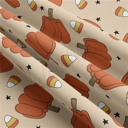 Autumn Fall Halloween Rib Knit Fabric, AA1837 & Get a Free $89.99 Embroidery Bundle