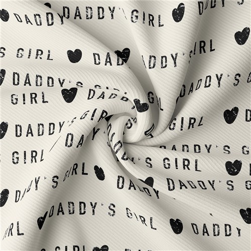 Daddy's Girl Rib Knit Fabric, Yard & Get a Free $89.99 Embroidery Bundle