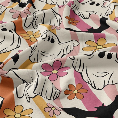 halloween Double Brushed Polyester Fabric Jersey Stretchy Soft Polyester Stretch Fabric