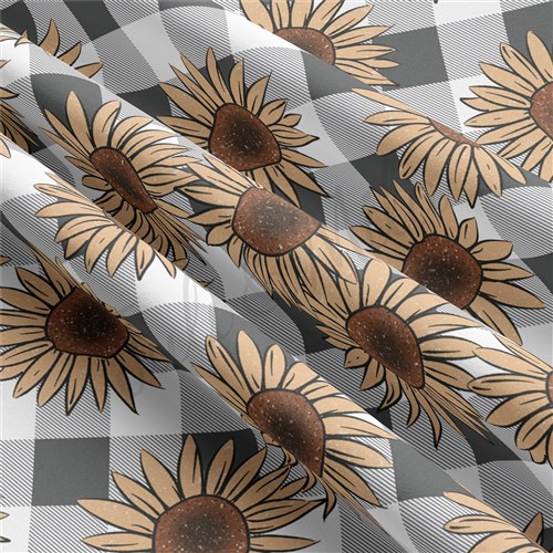 Sunflowers Double Brushed Polyester Fabric Jersey Stretchy Soft Polyester Stretch Fabric
