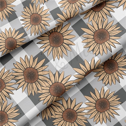 Sunflowers Double Brushed Polyester Fabric Jersey Stretchy Soft Polyester Stretch Fabric