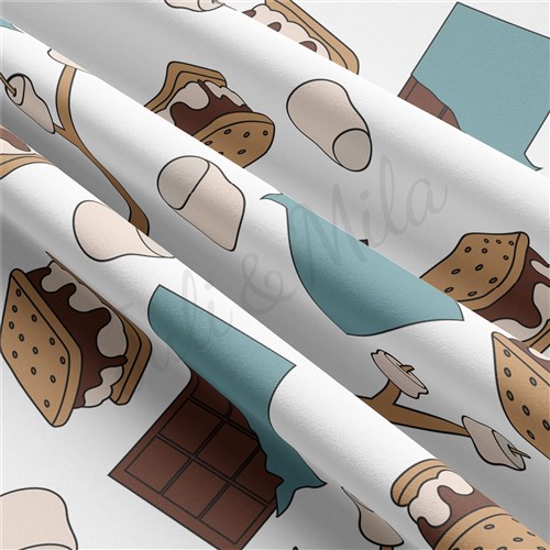 Smores Double Brushed Polyester Fabric Jersey Stretchy Soft Polyester Stretch Fabric