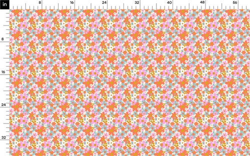 Floral Flowers Double Brushed Polyester Fabric Jersey Stretchy Soft Polyester Stretch Fabric